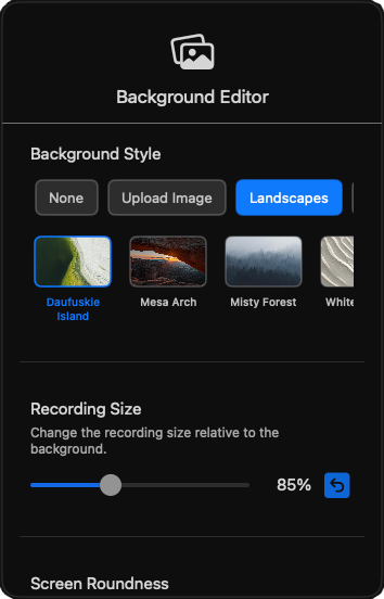 flowing image of background features - right